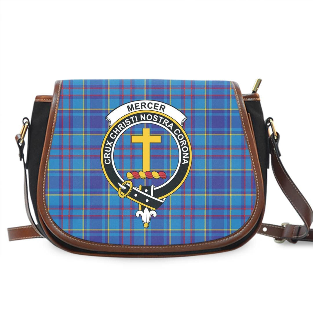 Mercer Modern Tartan Crest Saddle Bag