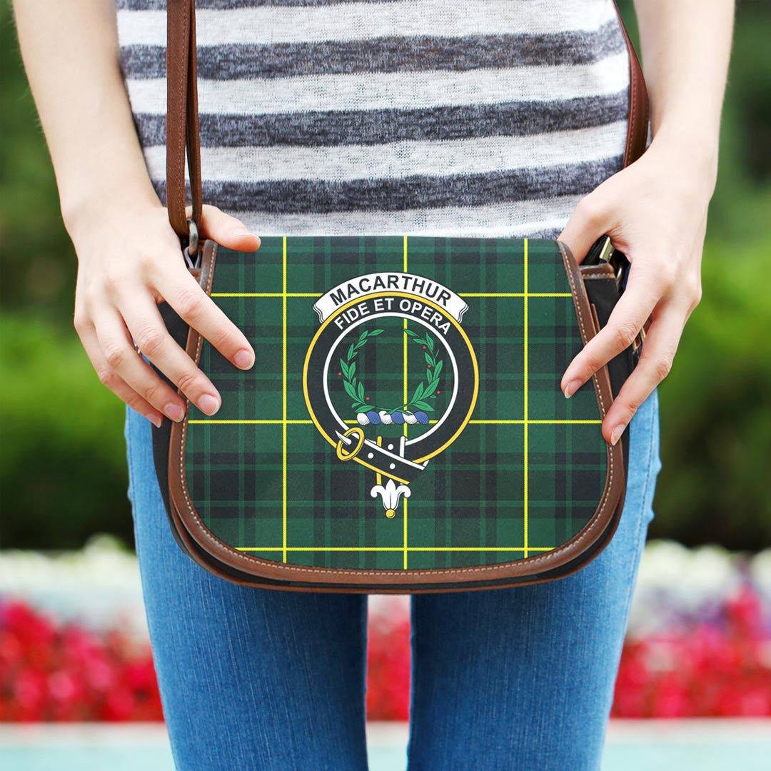 MacArthur Modern Tartan Crest Saddle Bag