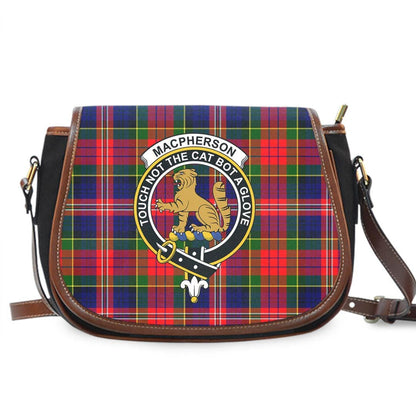 MacPherson Modern Tartan Crest Saddle Bag