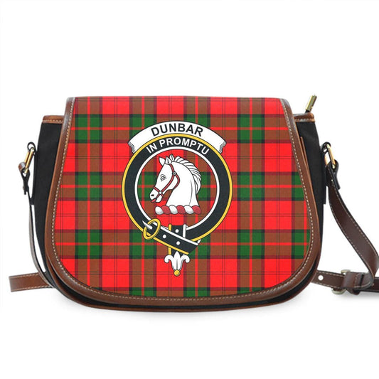 Dunbar Modern Tartan Crest Saddle Bag