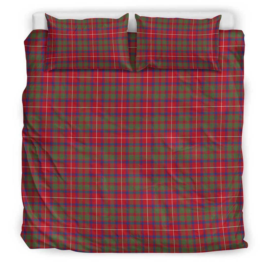 Shaw Red Modern Tartan Plaid Bedding Set