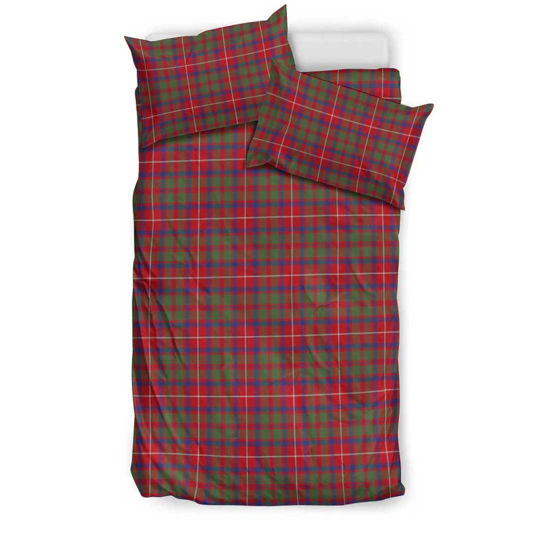 Shaw Red Modern Tartan Plaid Bedding Set