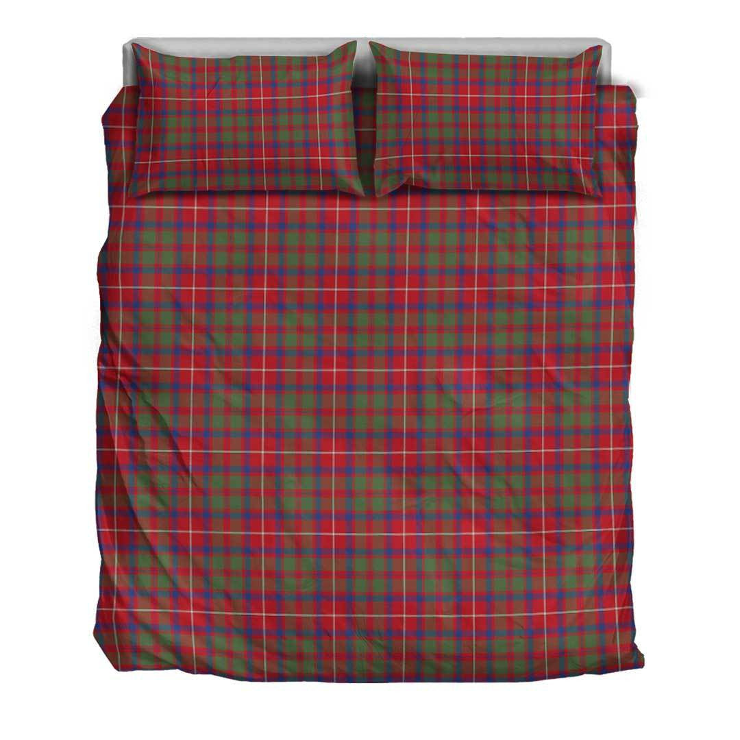 Shaw Red Modern Tartan Plaid Bedding Set