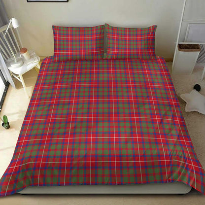 Shaw Red Modern Tartan Plaid Bedding Set