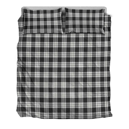 Macfarlane Black & White Tartan Plaid Bedding Set