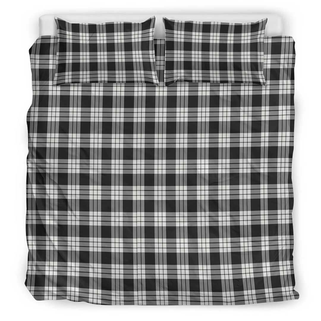 Macfarlane Black & White Tartan Plaid Bedding Set