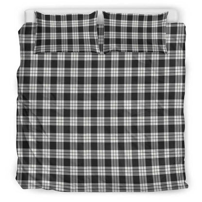 Macfarlane Black & White Tartan Plaid Bedding Set