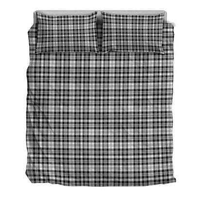 Scott Black & White Modern Tartan Plaid Bedding Set