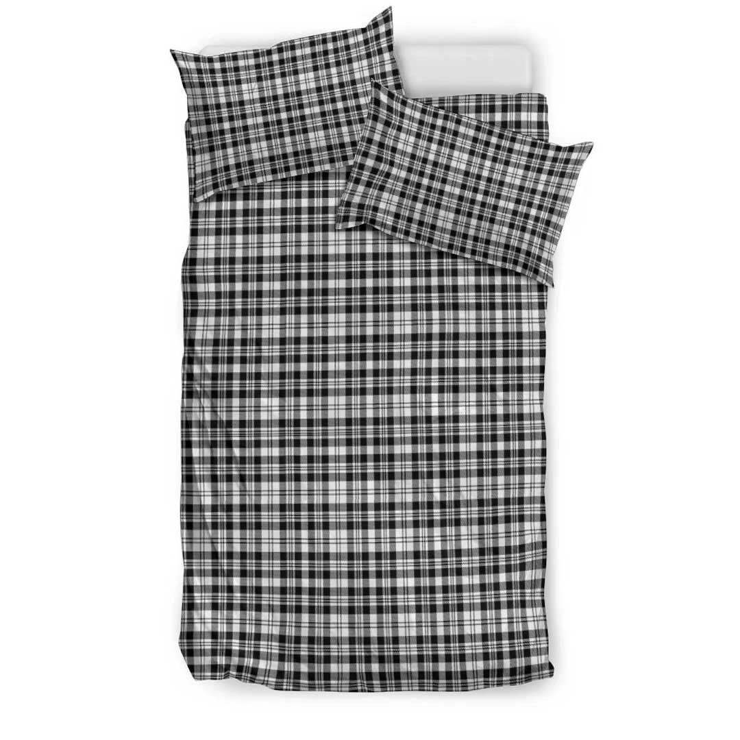 Scott Black & White Modern Tartan Plaid Bedding Set