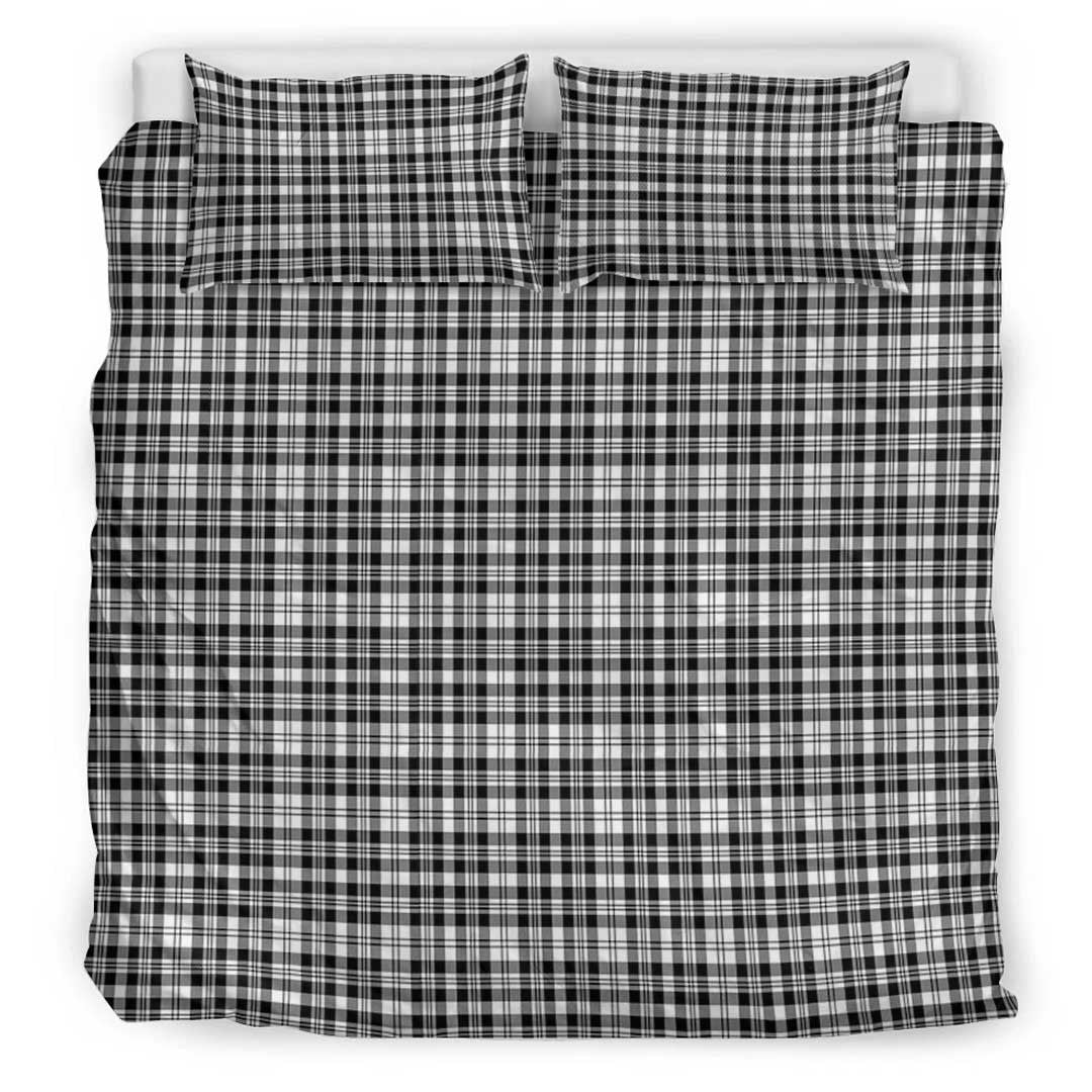 Scott Black & White Modern Tartan Plaid Bedding Set