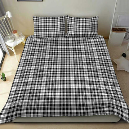 Scott Black & White Modern Tartan Plaid Bedding Set