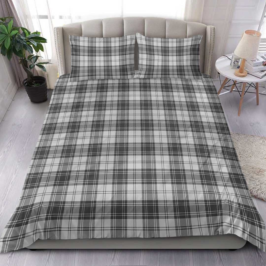 Douglas Grey Modern Tartan Plaid Bedding Set