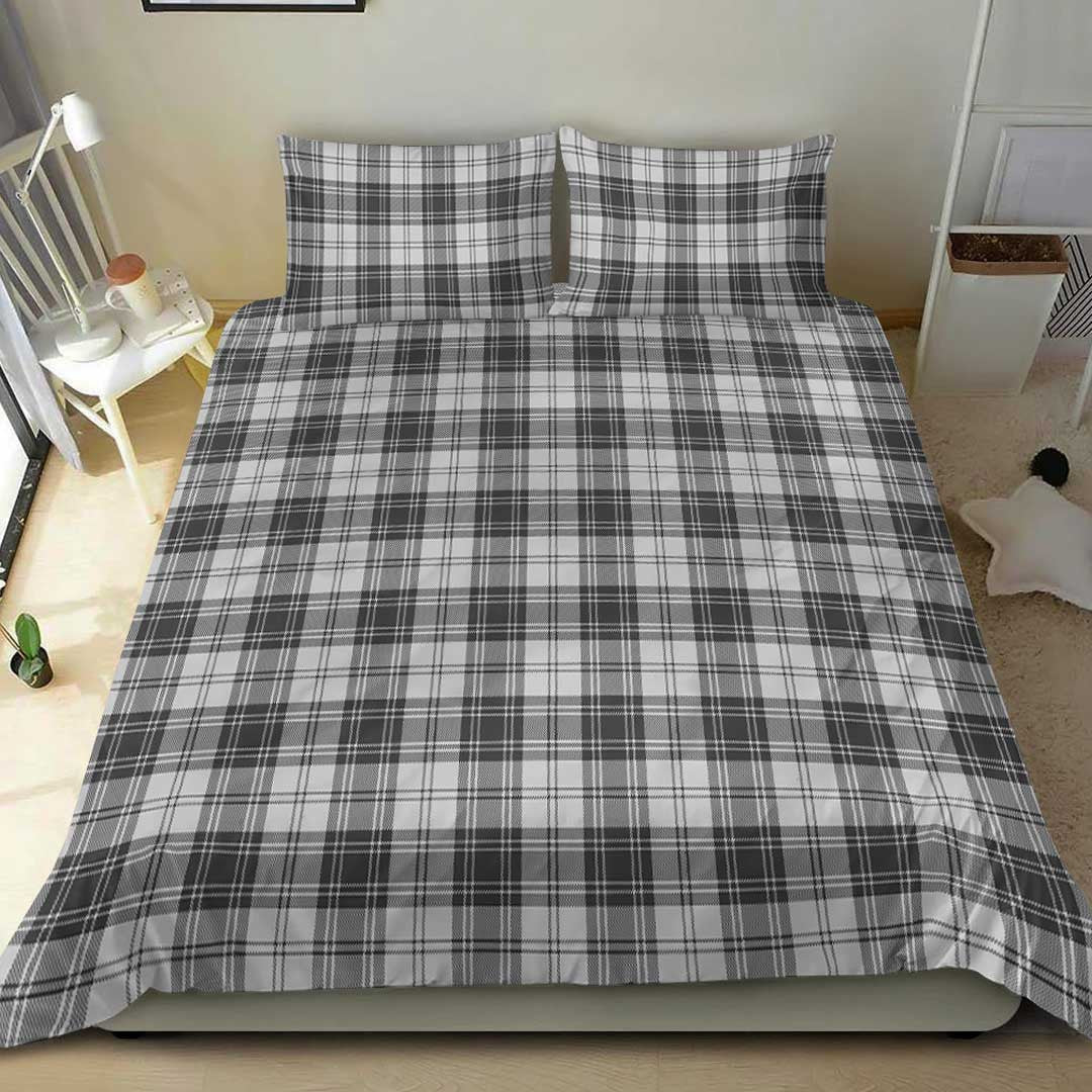 Douglas Grey Modern Tartan Plaid Bedding Set