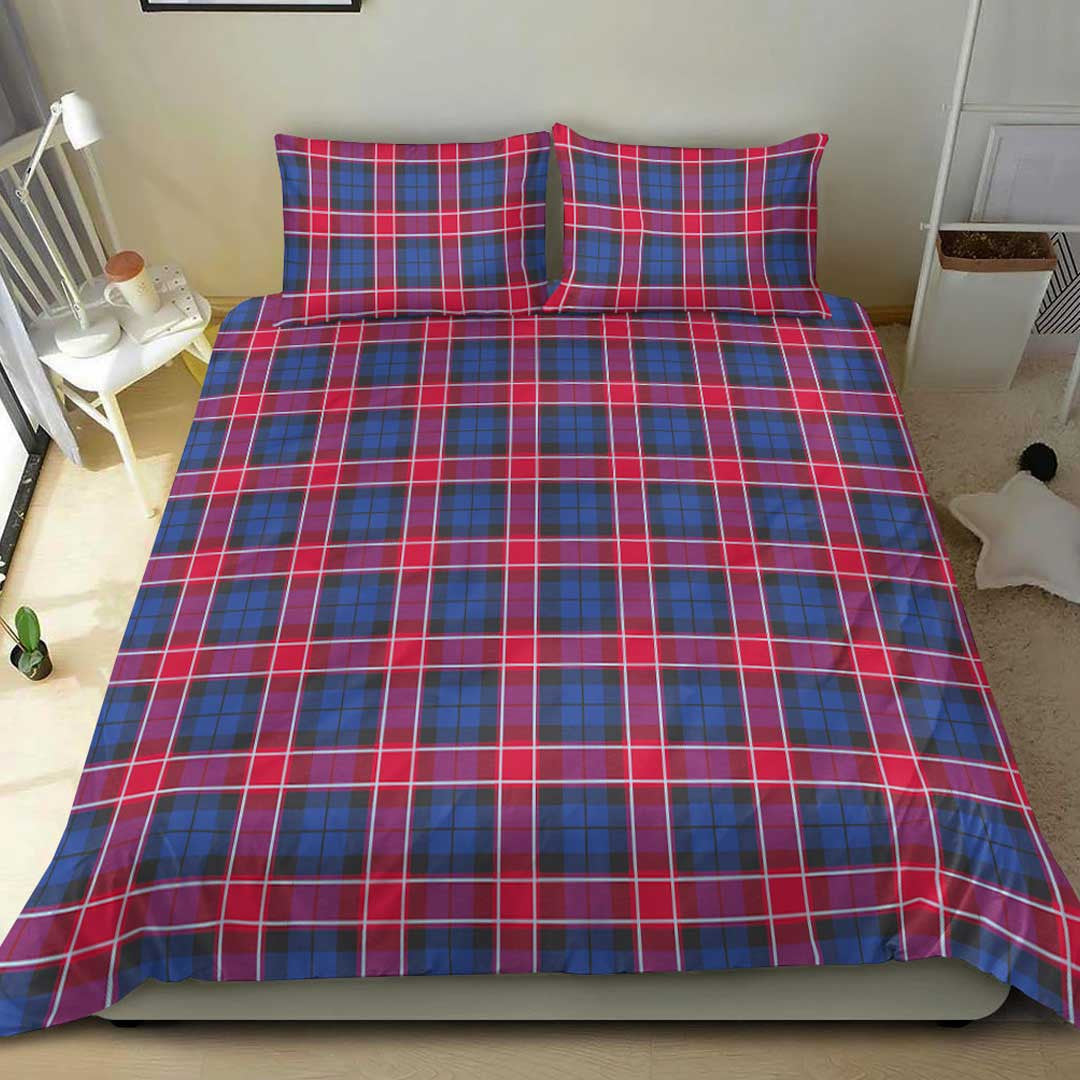 Graham Of Menteith Red Tartan Plaid Bedding Set