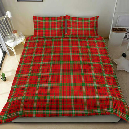 Morrison Red Modern Tartan Plaid Bedding Set