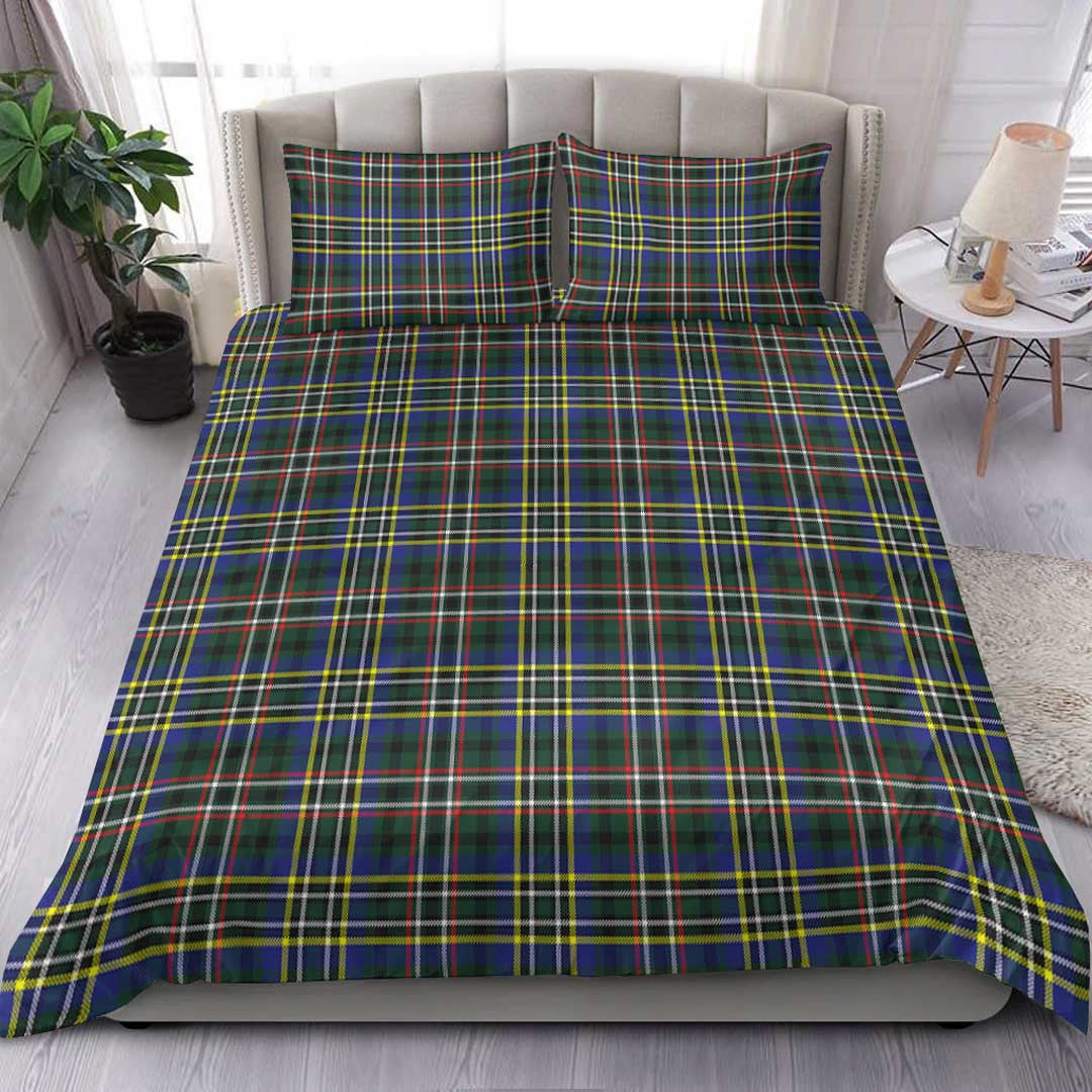 Scott Green Modern Tartan Plaid Bedding Set