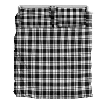 Macfarlane Black & White Ancient Tartan Plaid Bedding Set