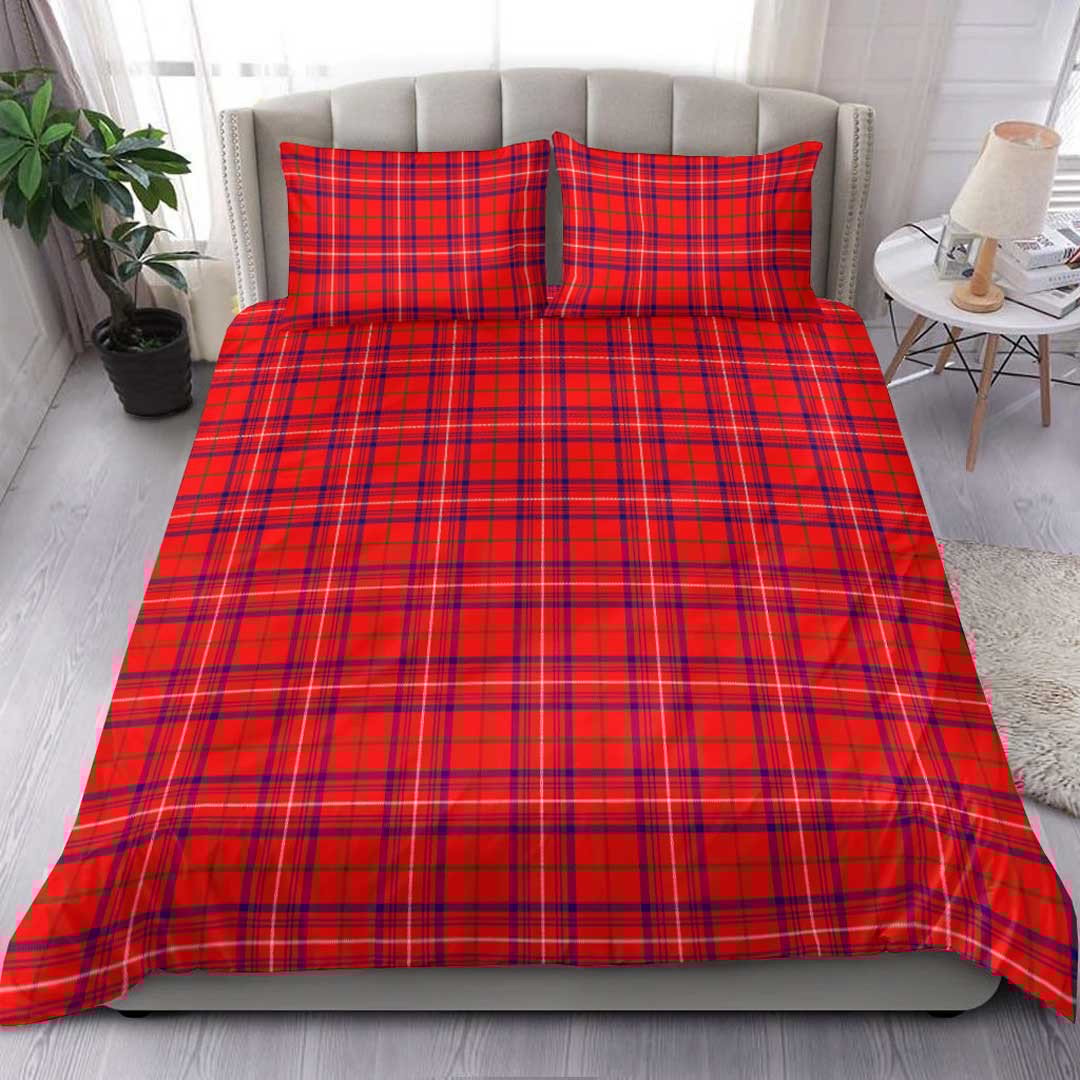 Rose Modern Tartan Plaid Bedding Set