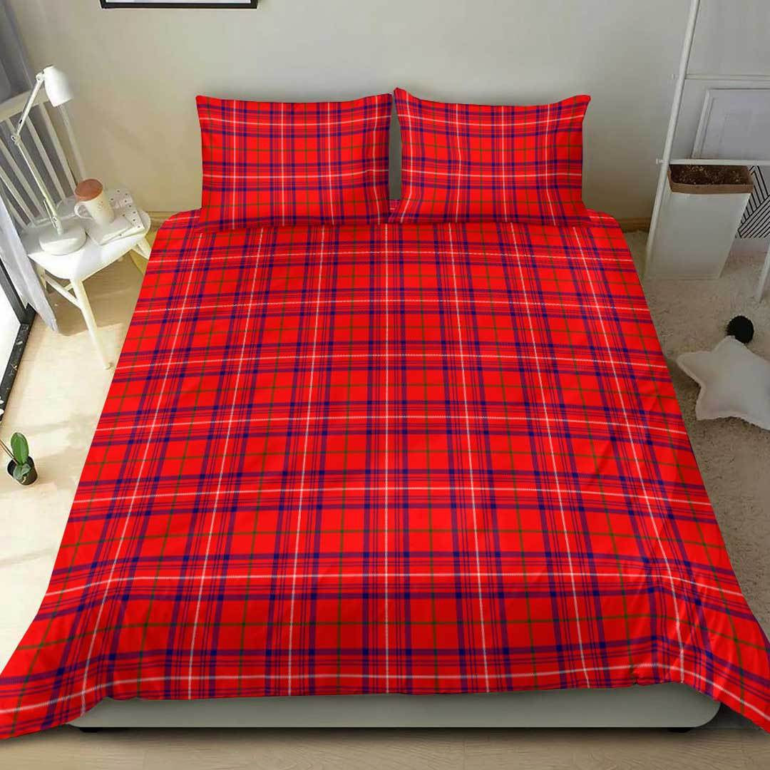 Rose Modern Tartan Plaid Bedding Set