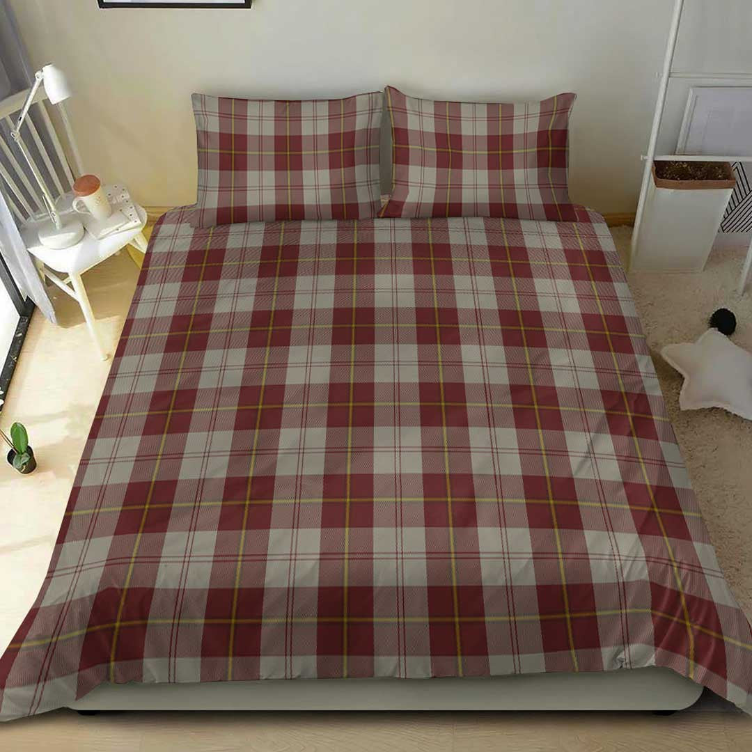 Cunningham Burgundy Dancers Tartan Plaid Bedding Set