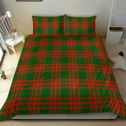 Menzies Green Modern Tartan Plaid Bedding Set