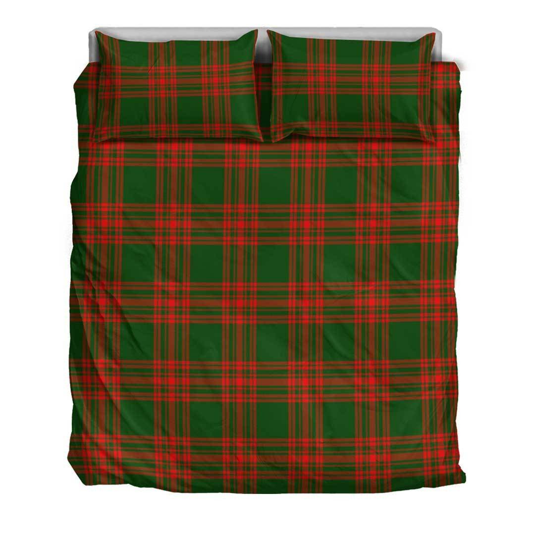 Menzies Green Modern Tartan Plaid Bedding Set