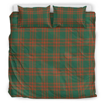 Menzies Green Ancient Tartan Plaid Bedding Set