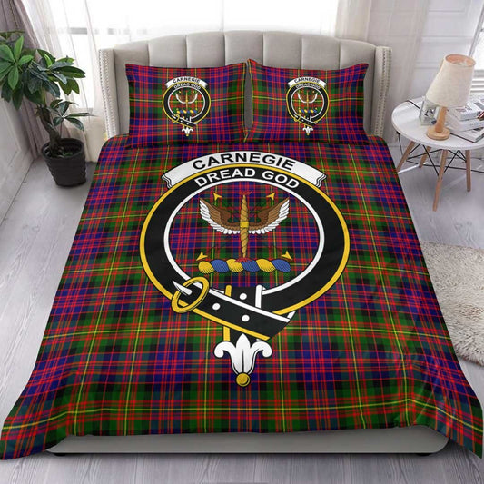 Carnegie Modern Tartan Crest Bedding Set