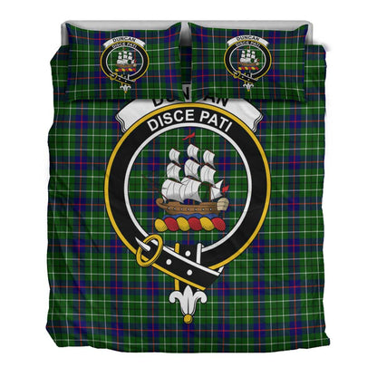 Duncan Modern Tartan Crest Bedding Set