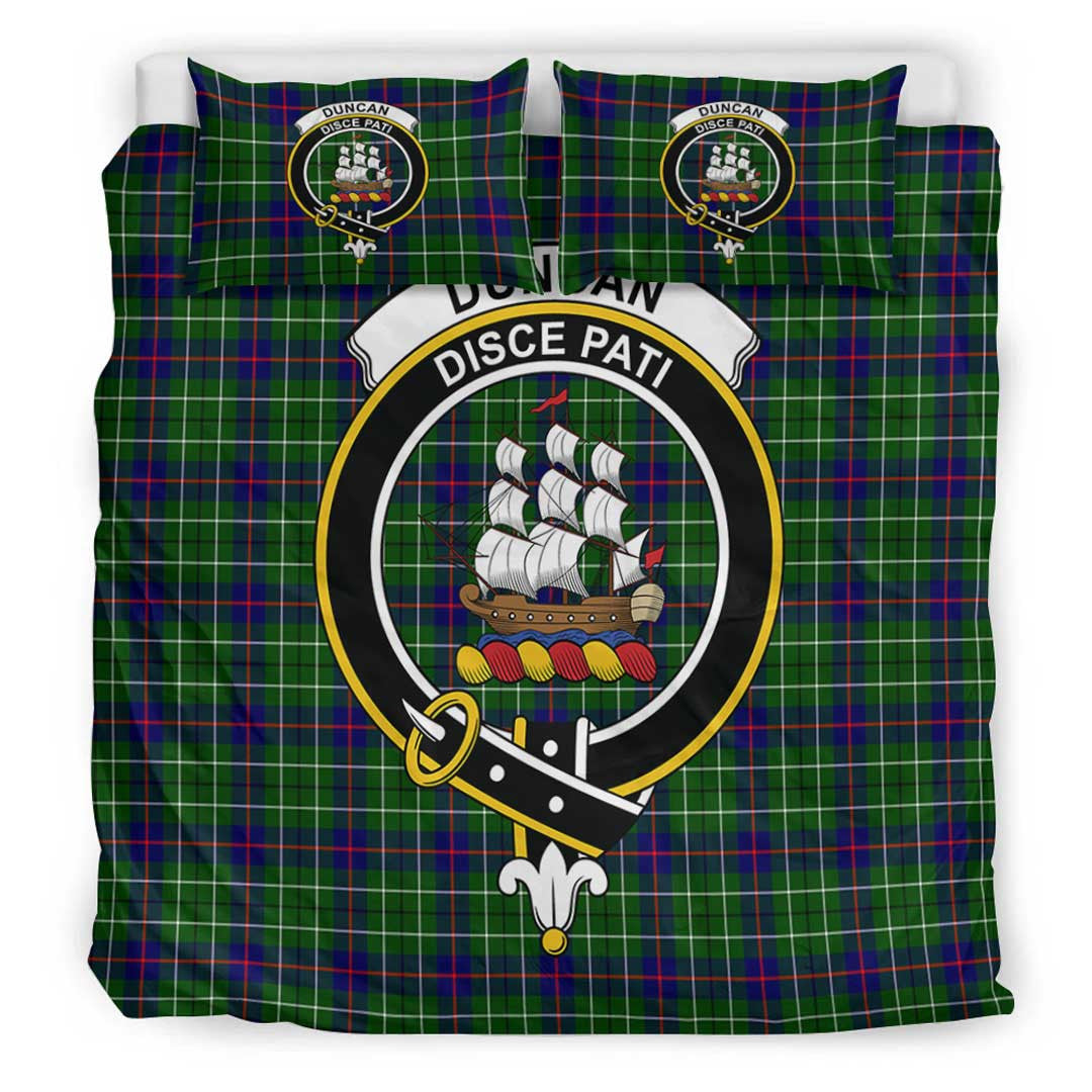 Duncan Modern Tartan Crest Bedding Set