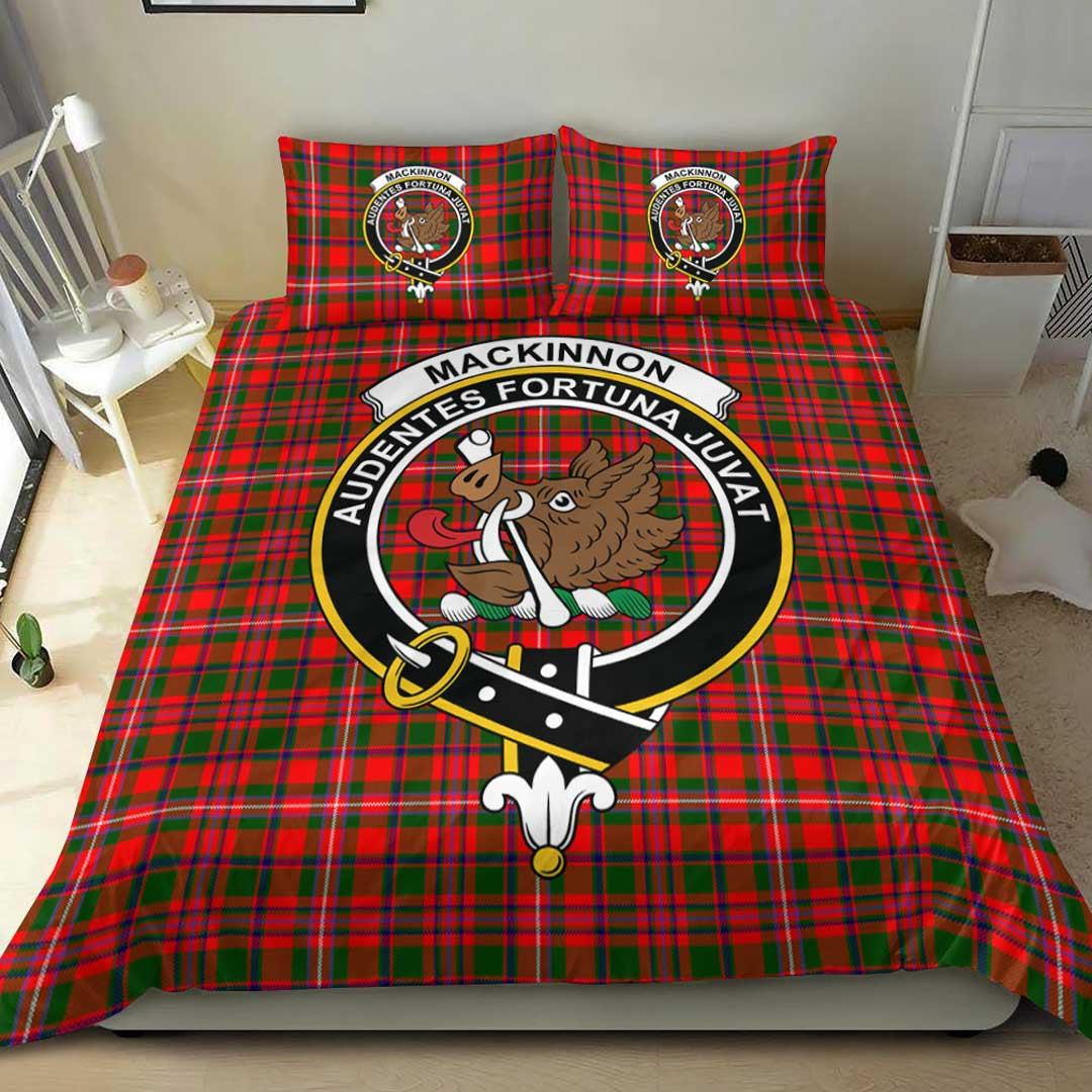 MacKinnon Modern Tartan Crest Bedding Set