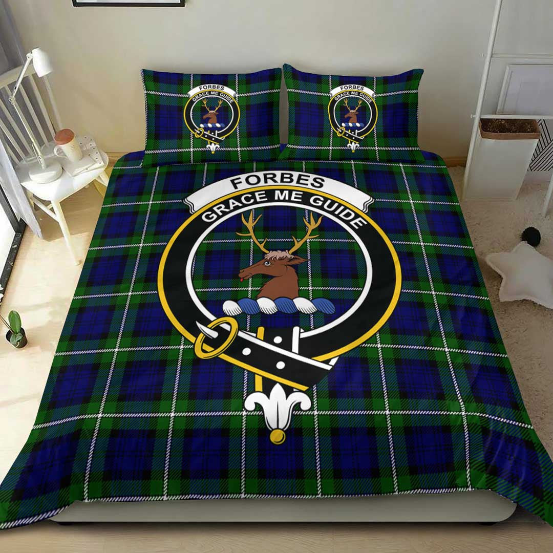 Forbes Modern Tartan Crest Bedding Set