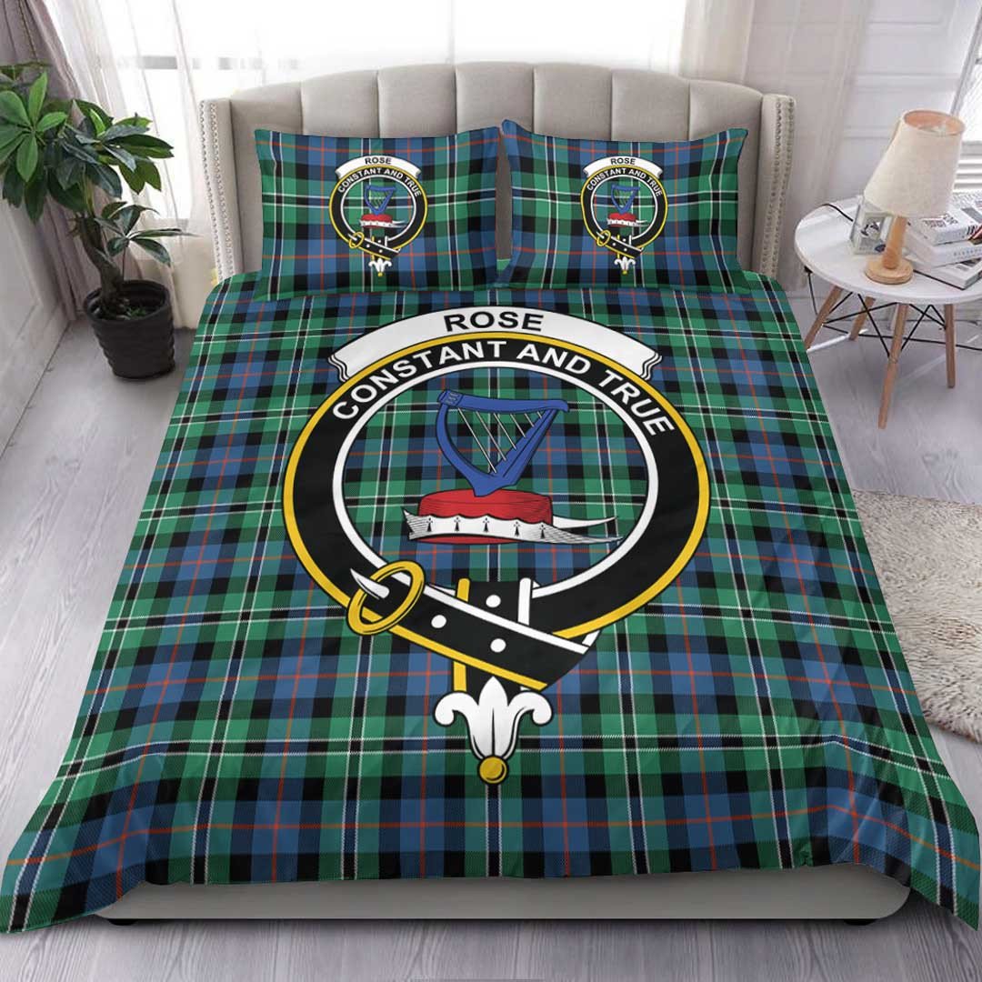 Rose Hunting Ancient Tartan Crest Bedding Set