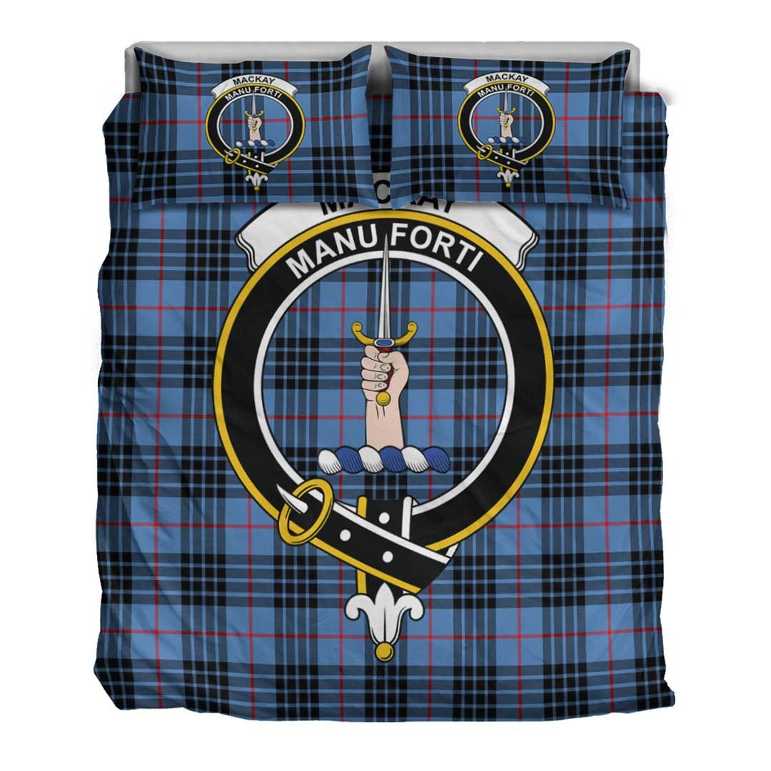 MacKay Blue Tartan Crest Bedding Set