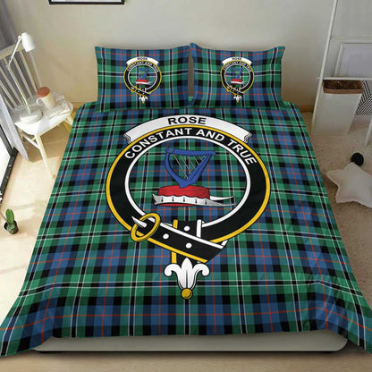 Rose Hunting Ancient Tartan Crest Bedding Set