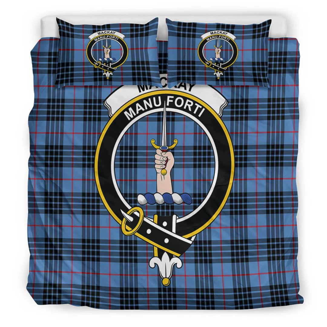 MacKay Blue Tartan Crest Bedding Set