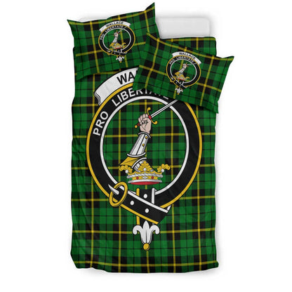 Wallace Hunting Green Tartan Crest Bedding Set