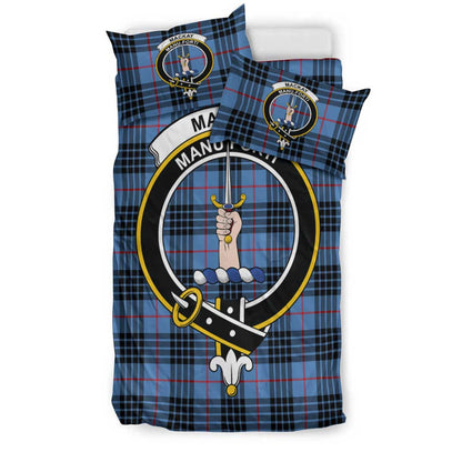 MacKay Blue Tartan Crest Bedding Set