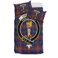 Chisholm Hunting Modern Tartan Crest Bedding Set
