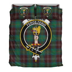 Chisholm Hunting Ancient Tartan Crest Bedding Set