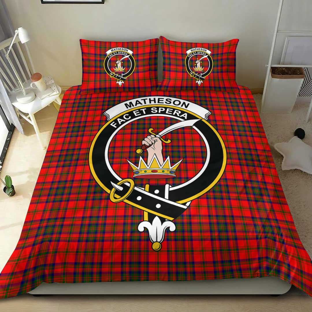 Matheson Modern Tartan Crest Bedding Set