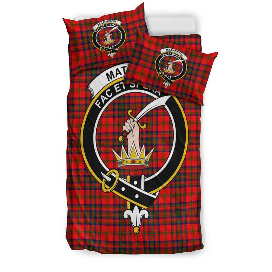 Matheson Modern Tartan Crest Bedding Set