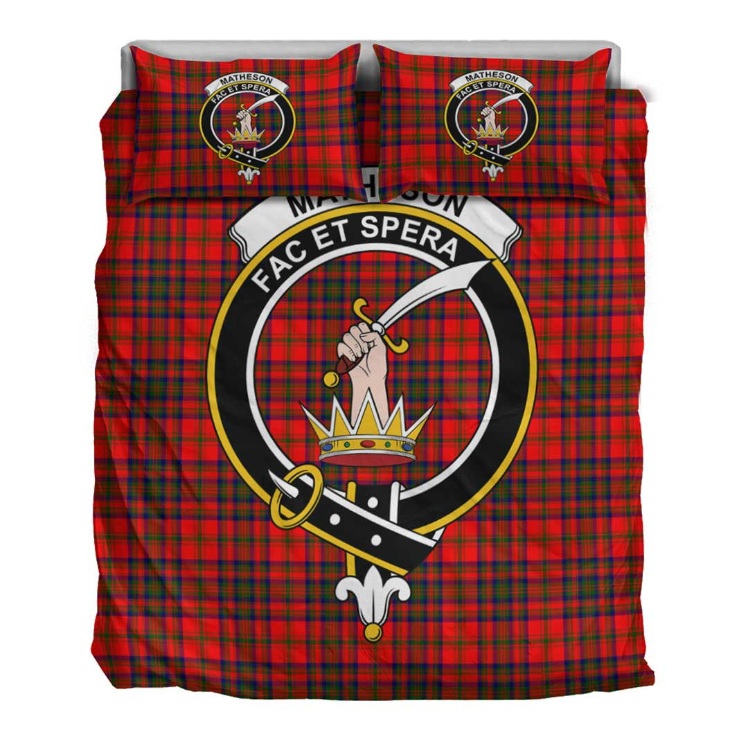 Matheson Modern Tartan Crest Bedding Set