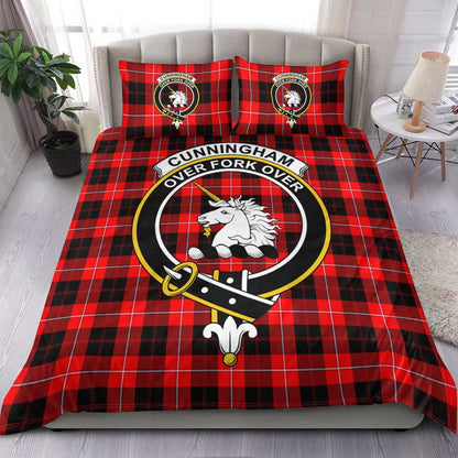 Cunningham Modern Tartan Crest Bedding Set