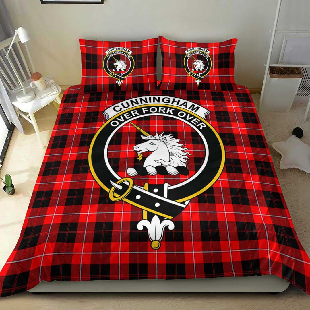 Cunningham Modern Tartan Crest Bedding Set