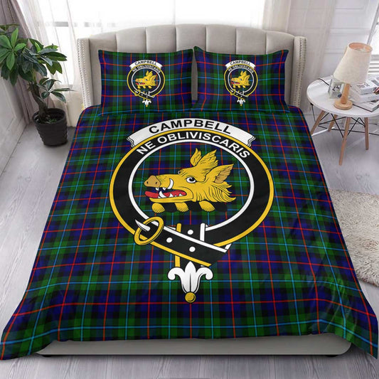 Campbell of Cawdor Modern Tartan Crest Bedding Set