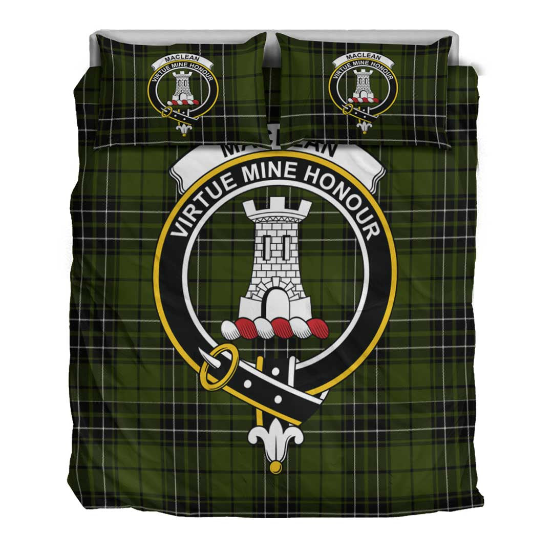 MacLean Hunting Ancient Tartan Crest Bedding Set