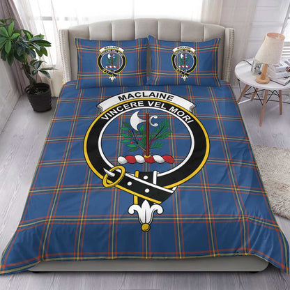 MacLaine of Loch Buie Tartan Crest Bedding Set