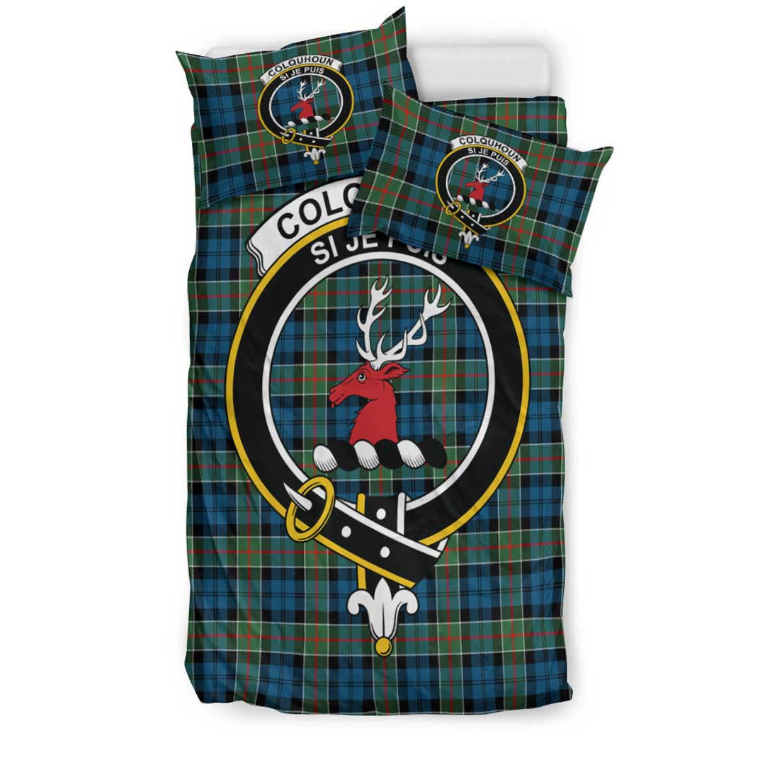 Colquhoun Ancient Tartan Crest Bedding Set