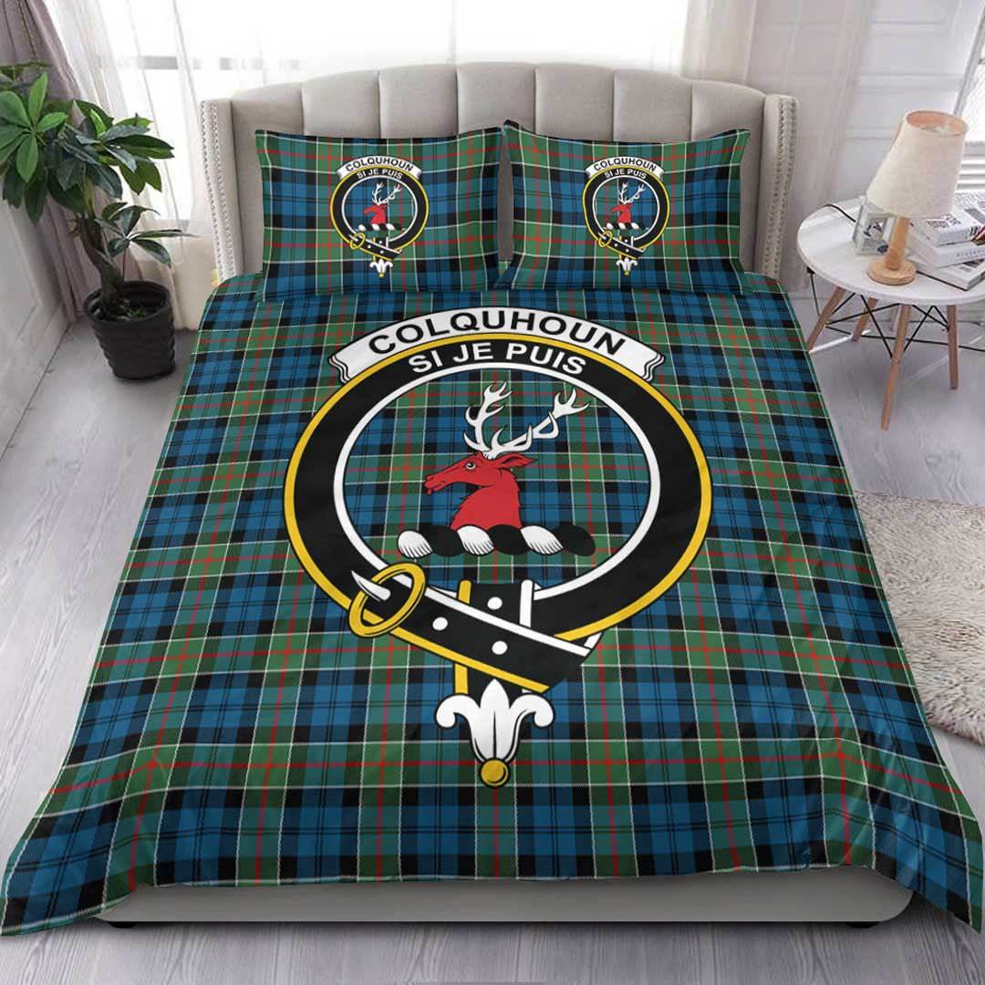 Colquhoun Ancient Tartan Crest Bedding Set